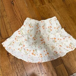 Floral White Skirt